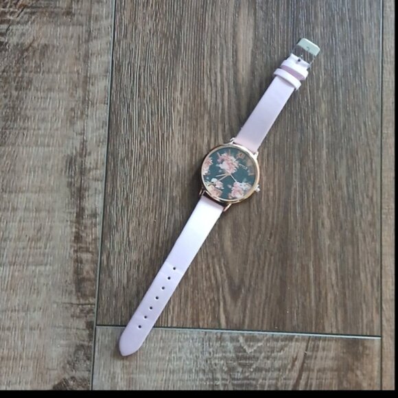 Accessories - Women's Floral Watch - Pink and Gold